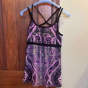 Athleta Black and Purple Tank Top